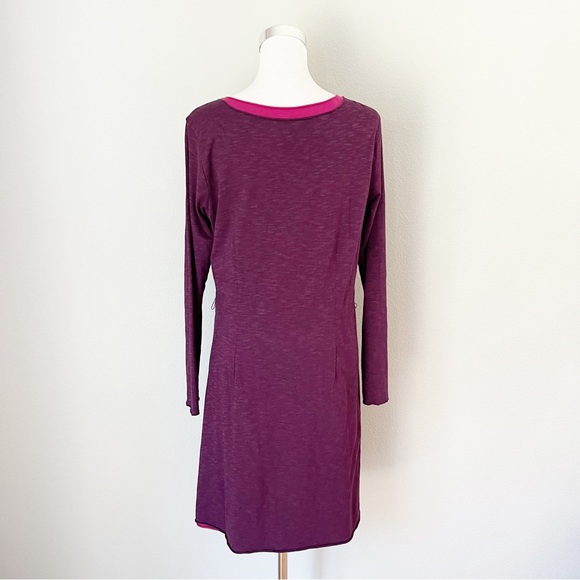 Horny Toad Purple 2-Layer Stretch Jersey Knit Tencell/Organic Cotton Dress Large - Picture 2 of 6